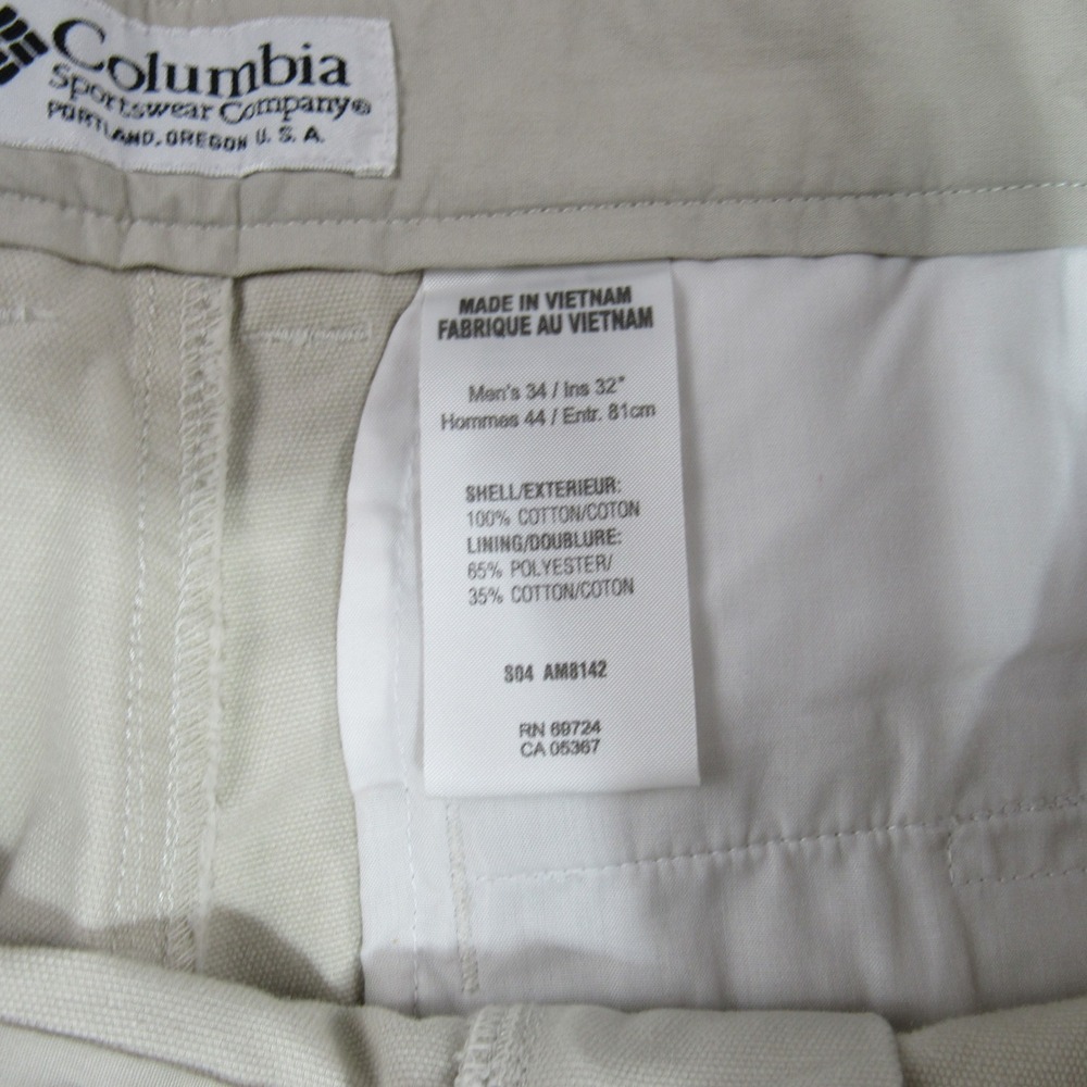 Columbia White Men's Chinos - Picture 6 of 12